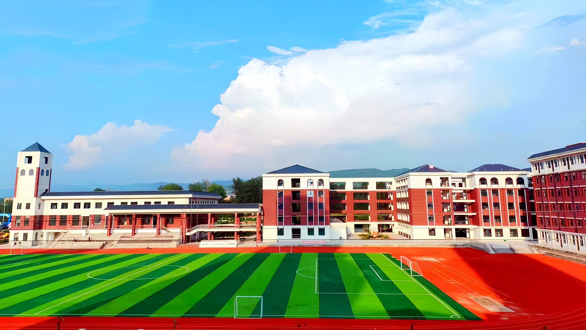 灵宝市高新学校校园建筑全景
